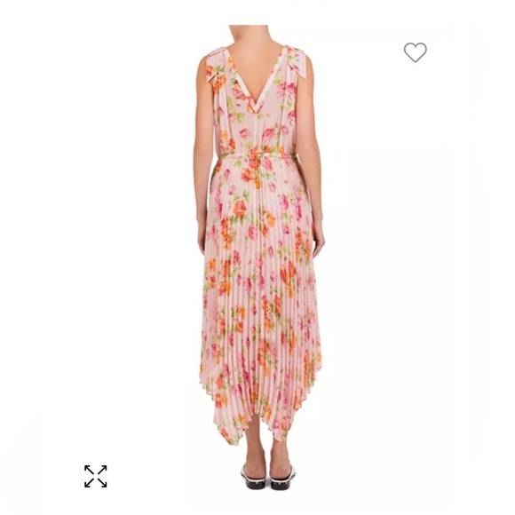 The Kooples Pleated Floral-Print Maxi Dress size 2 Bridal Shower Wedding Fairy - Picture 2 of 16